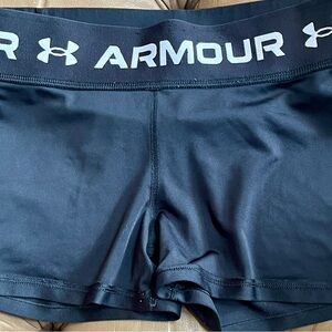 Under Armour Reversible Black Athletic Compression Shorts Size Medium